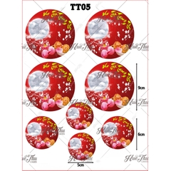 Tấm Decal Trong chủ đề Trung Thu, chữ dán tem dán lên bánh trang trí bánh rau câu tiện lợi (nhiều mẫu)