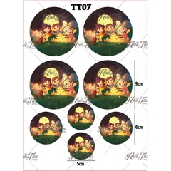 Tấm Decal Trong chủ đề Trung Thu, chữ dán tem dán lên bánh trang trí bánh rau câu tiện lợi (nhiều mẫu)