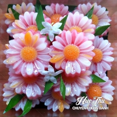 Khuôn silicon Nhiều Loại Hoa 5cm (10 cái) làm bánh rau câu, nhấn xôi, bánh da lợn