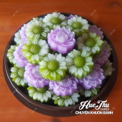 Khuôn silicon Nhiều Loại Hoa 5cm (10 cái) làm bánh rau câu, nhấn xôi, bánh da lợn