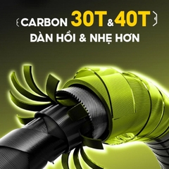 Cần câu đài săn hàng V5 BLACK CARP CC-38 RICE FISHING carbon 30T+40T