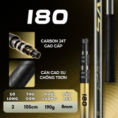 Cán vợt carbon câu đài V5 Rice Fishing KK-68  chất liệu Carbon 24T cao cấp