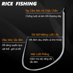 Hộp 30 lưỡi câu nanh sói LC-25 Rice Fishing