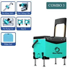 Thùng câu đài có tựa Rice Fishing KK-41