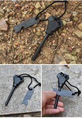 Dụng Cụ Đánh Lửa, Que Đánh Lửa Sinh Tồn kiêm mở lắp chai cắm trại dã ngoại leo núi