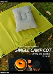 Giường gấp gọn cắm dã ngoại trại hợp kim nhôm siêu nhẹ có túi đựng chính hãng CLS loại chân ngắn
