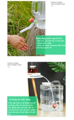 Bình Nước Trong Suốt 5L/7L/10L/15L/20L/24L Can Đựng Nước Cắm Trại Dã Ngoại Kèm Vòi Dự Phòng + Nắp Đậy + Ống Nối Dài + Cọ Bình