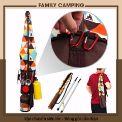 Túi đựng gậy, cọc chống tăng lều, túi đựng cần câu, phụ kiện cắm trại dã ngoại du lịch leo núi ngoài trời