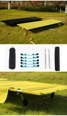 Giường gấp gọn cắm dã ngoại trại hợp kim nhôm siêu nhẹ có túi đựng chính hãng CLS loại chân ngắn