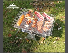 Bếp nướng gấp gọn có túi đựng cắm trại dã ngoại du lịch, bếp than chính hãng Campingmoon MT3