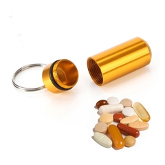 Lọ thuốc hợp kim nhôm móc khóa hộp đựng thuốc cầm tay ngoài trời chống thấm nước AoTu - AT7605