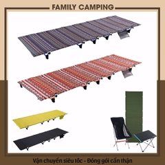 Giường gấp gọn cắm dã ngoại trại hợp kim nhôm siêu nhẹ có túi đựng chính hãng CLS loại chân ngắn
