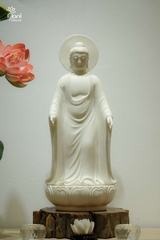 Đức Phật Thích Ca gốm trắng