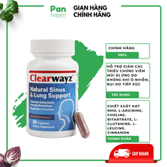 Clearwayz Hỗ trợ đường thở, hô hấp, ngủ ngáy, hút thuốc 30V