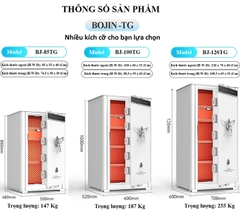 Két Sắt Nhập Khẩu Cao Cấp BJ-120TG(Face ID + điện tử + app điện thoại) công nghệ Đức