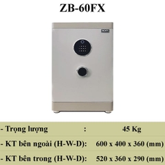 Két sắt nhập khẩu BOFA ZB-60FX Vân Tay+Điện Tử+kết nối điện thoại