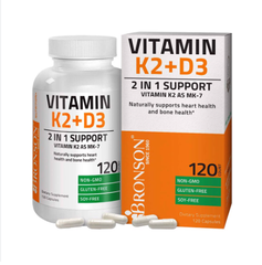 ( 120 VIÊN ) BRONSON VITAMIN K2 MK-7 + VITAMIN D3 - D3 K2 BROSON