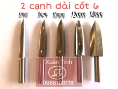 Mũi nhọn 2 cạnh đầu dài cốt 6