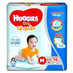 Bỉm - Tã quần Huggies size M 74 miếng (6-11kg) - (giao bao bì ngẫu nhiên)
