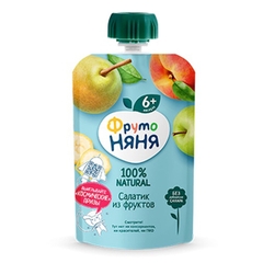 Hoa quả nghiền Fruto vị chuối, lê, táo, đào cho bé từ 6 tháng tuổi 90g