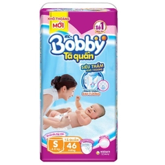 Bỉm - Tã quần Bobby size S 46 miếng (4-8kg) - (giao bao bì ngẫu nhiên)