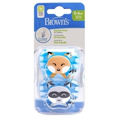 Set 2 ty ngậm Dr.Brown's hình gấu mèo và cáo 0-6M