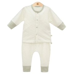 Bộ Uala cài giữa Organic 6-9M 3975 - Xanh lá