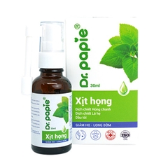 Xịt họng húng chanh lá hẹ Dr. Papie 30ml