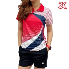 Áo cầu lông Yonex cổ bẻ  Nam Nữ mẫu DH1 Đỏ 1 Áo