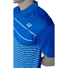 Áo cầu lông yonex cổ bẻ 2019 Nam nữ Xanh dương