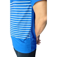 Áo cầu lông yonex cổ bẻ 2019 Nam nữ Xanh dương