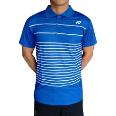 Áo cầu lông yonex cổ bẻ 2019 Nam nữ Xanh dương