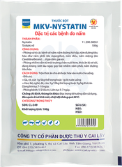 MKV NYSTATIN 100G thuốc bột đặc trị các bệnh do nấm ở gia súc, gia cầm