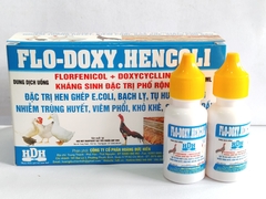 HDH FLO DOXY HENCOLI dung dịch uống đặc trị hen ghép e.coli, bạch lỵ, tụ huyết trùng, khò khè, viêm phổi, sưng phù đầu