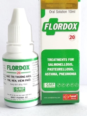 FLORDOX 20 dung dịch uống đặc trị thương hàn, toi, hen, viêm phổi trên heo, gia cầm