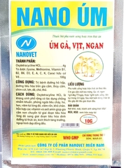 NANO NANO ÚM thuốc bột pha nước uống hoặc trộn thức ăn úm gà, vịt, ngan