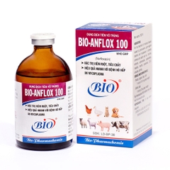 BIO ANFLOX100 100ML Dung dịch tiêm vô trùng đặc trị viêm ruột tiêu chảy