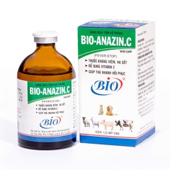 BIO ANAZIN C 100ML Dung dịch tiêm vô trùng kháng viêm hạ sốt bổ sung vitamin c