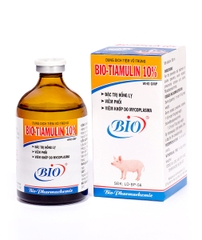 BIO TIAMULIN 10% 100ml Dung dịch tiêm vô trùng đặc trị hồng lỵ, viêm phổi, viêm khớp do mycoplasma