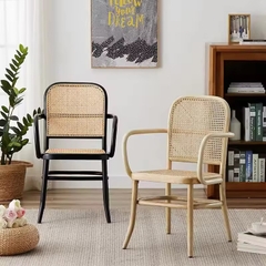 Ghế Cafe Đan Mây Tay Cong - GDM31