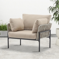 Ghế Ngoài Trời Khung Sắt Đan Dây GD19