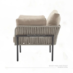 Ghế Ngoài Trời Khung Sắt Đan Dây GD19