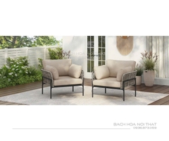 Ghế Ngoài Trời Khung Sắt Đan Dây GD19