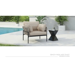 Ghế Ngoài Trời Khung Sắt Đan Dây GD19