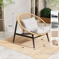 Ghế Cafe Ngoài Trời Khung Sắt GD22
