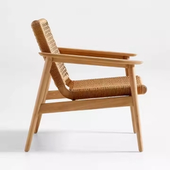 Ghế Cafe Gỗ Rustic Đan Dây - GDD10