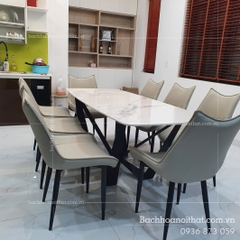 BÀN ĂN MẶT ĐÁ CERAMIC- BAMD38