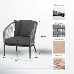 Ghế Khung Sắt Ngoài Trời GD13