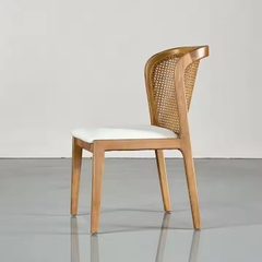 Ghế Gỗ Asley Lưng Tựa Mây GDM3