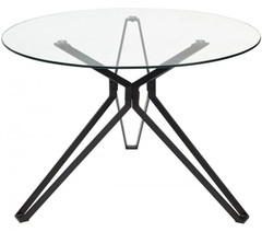 BÀN ĂN MẶT KÍNH CHÂN CHỤM